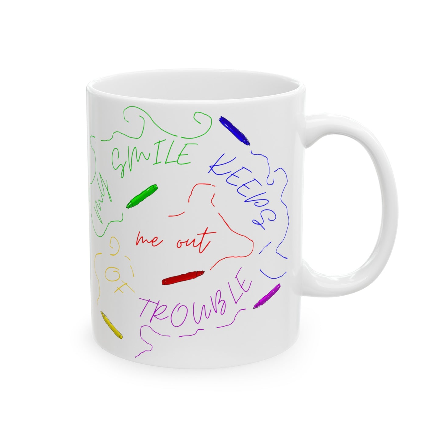 My Smile Keeps Me Out Of Trouble - Ceramic Mug 11oz
